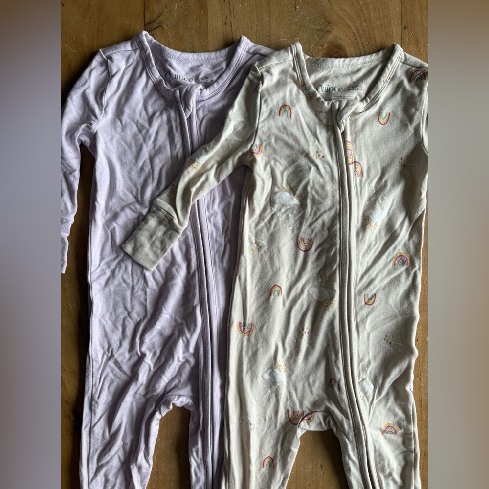 NWOT Quince Bamboo Footie Pajamas 9-12 months